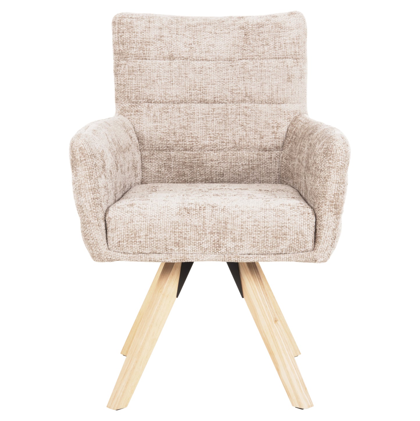 Dining Armchair Gazer Hm9845.04 Beige Fabric-rubberwood Legs 66x63x91hcm.