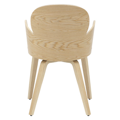 Dining Armchair Darnell Hm9974.01 Plywood In Oak Color-ecru Fabric 56x56x83hcm.