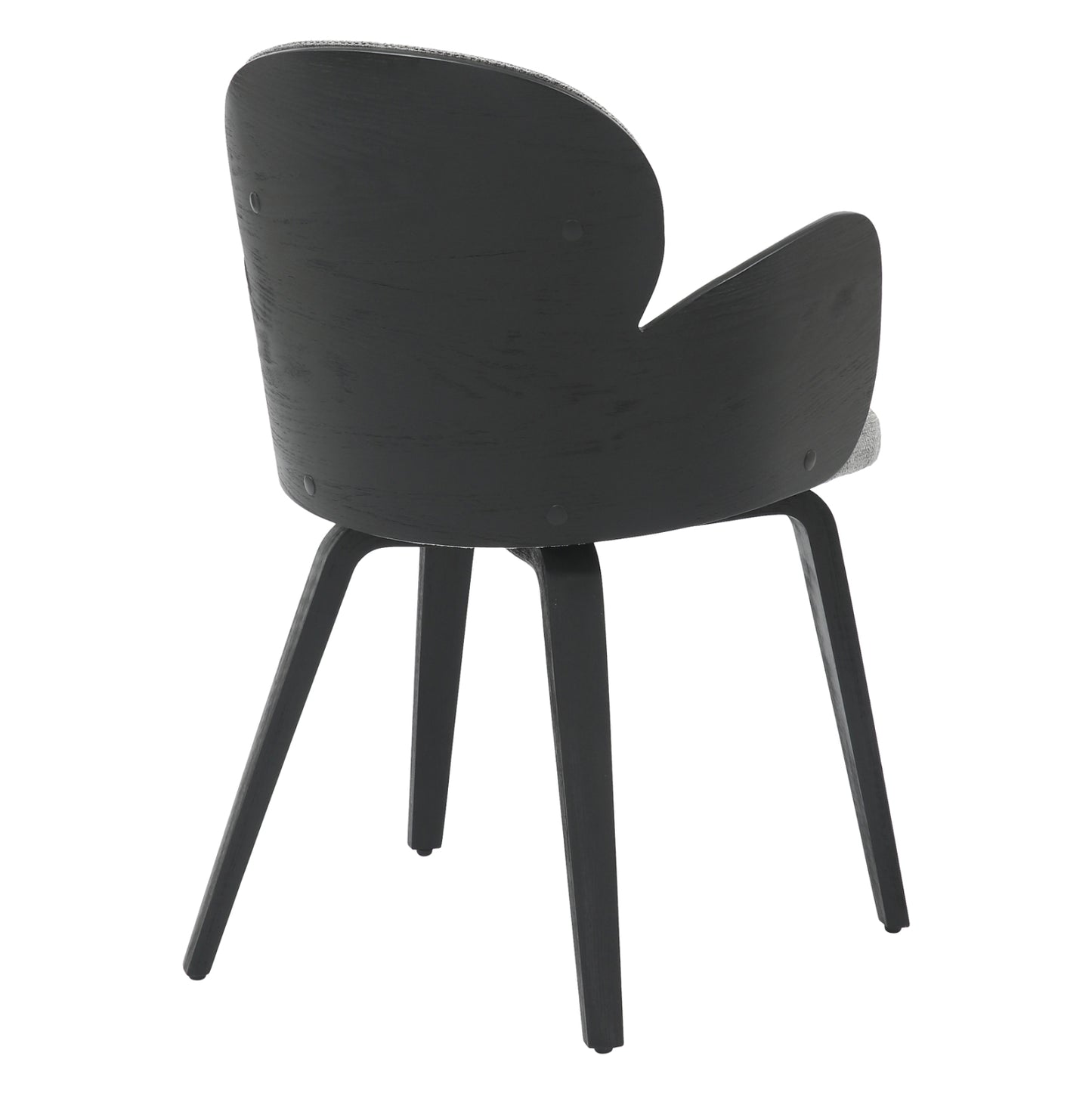 Dining Armchair Darnell Hm9974.02 Plywood In Black Color-grey Fabric 56x56x83hcm.