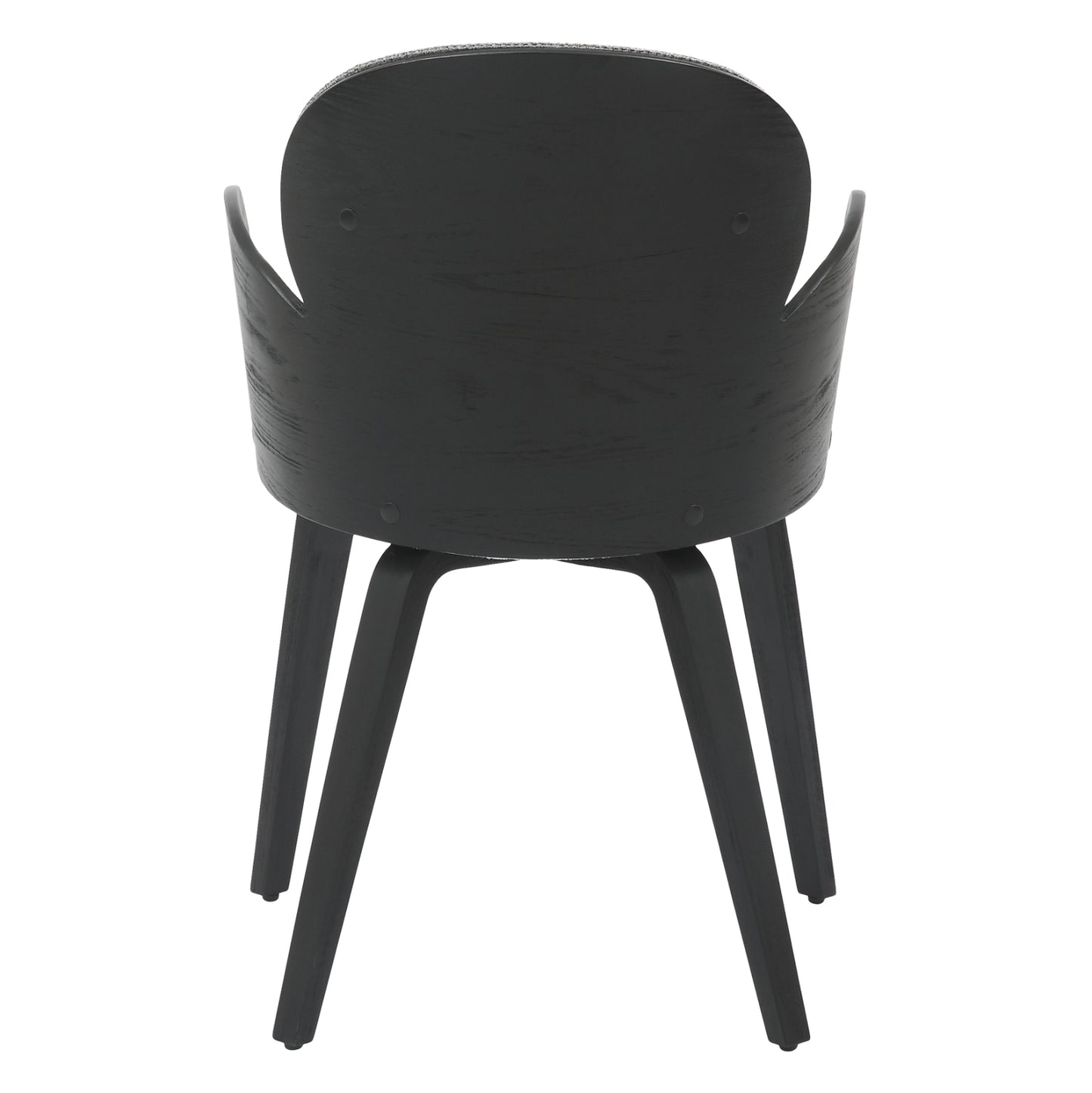 Dining Armchair Darnell Hm9974.02 Plywood In Black Color-grey Fabric 56x56x83hcm.