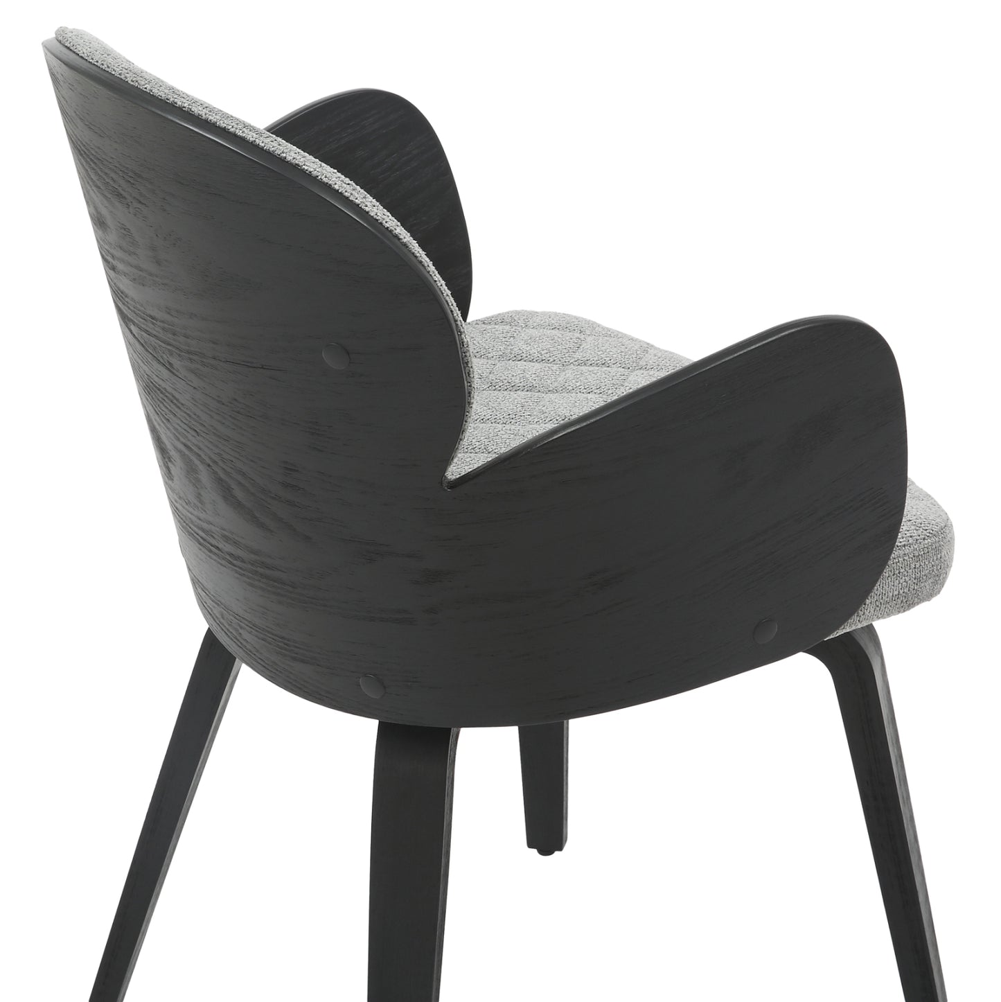 Dining Armchair Darnell Hm9974.02 Plywood In Black Color-grey Fabric 56x56x83hcm.