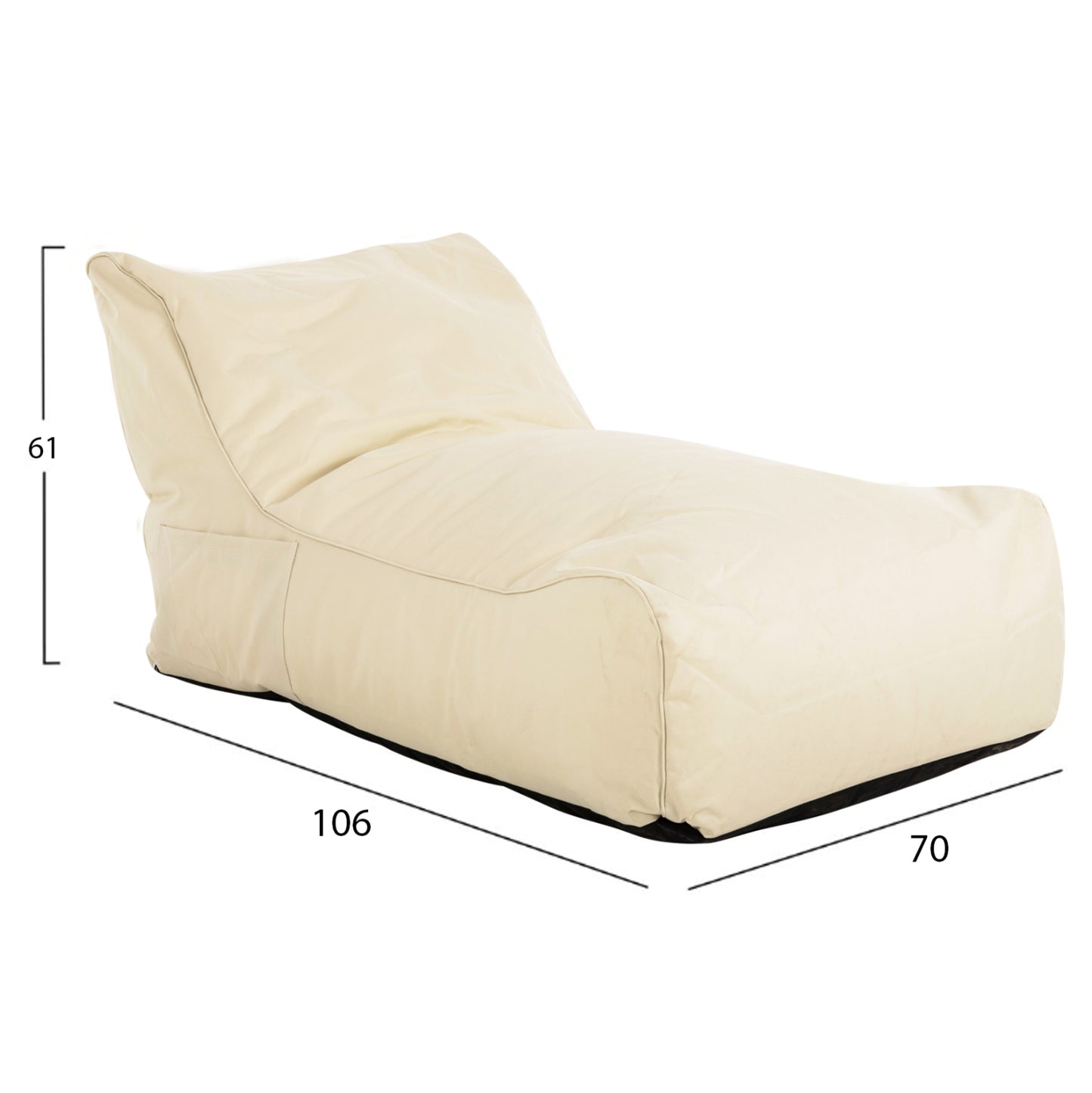 Pouf Bloom Waterproof Hm5111.11 Beige 106x70x61cm