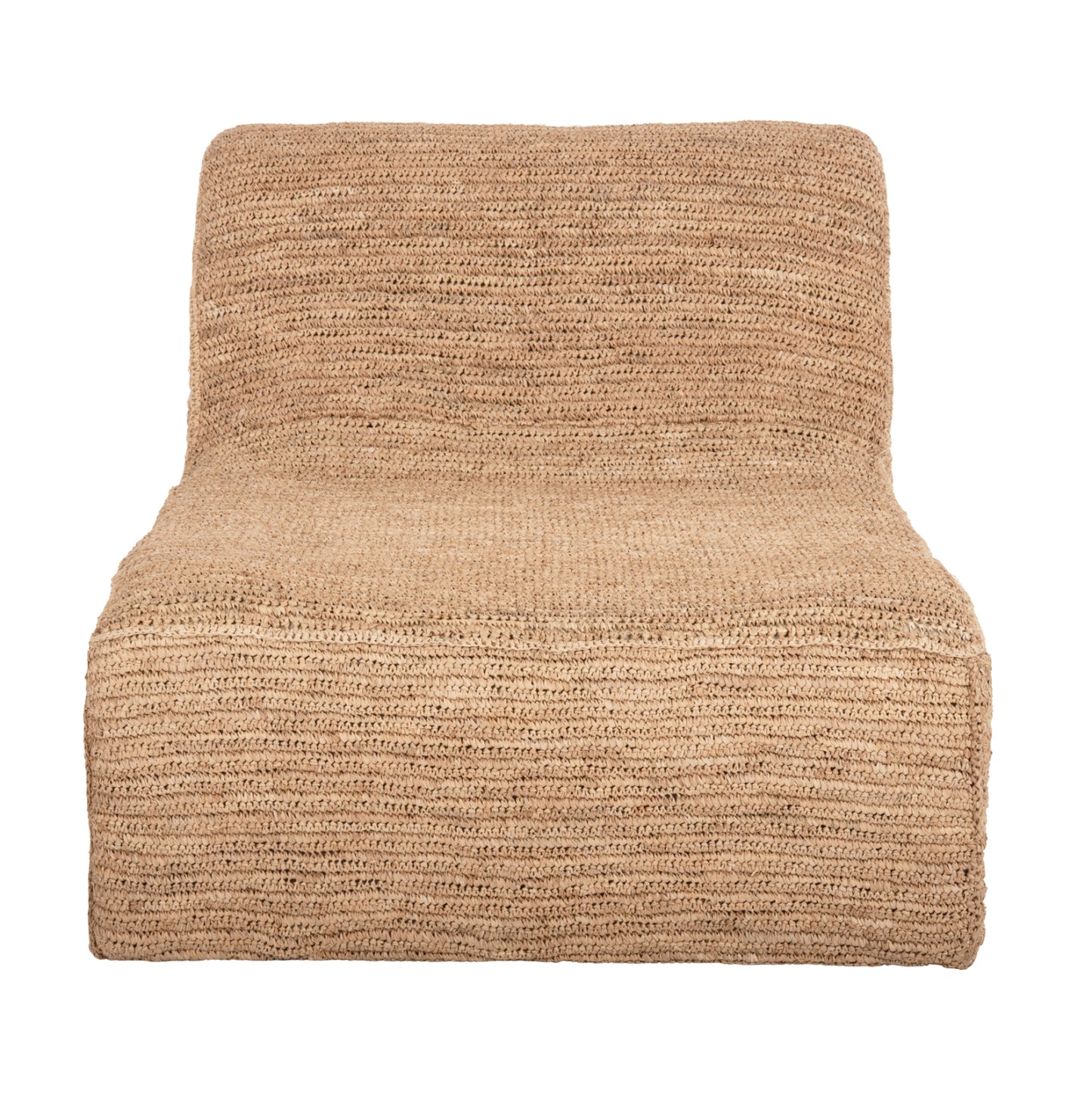 Pouf-lounger Bibloc Hm5989 Teak Wood Frame-hydrohyacinth Upholstery 84x118x73hcm.
