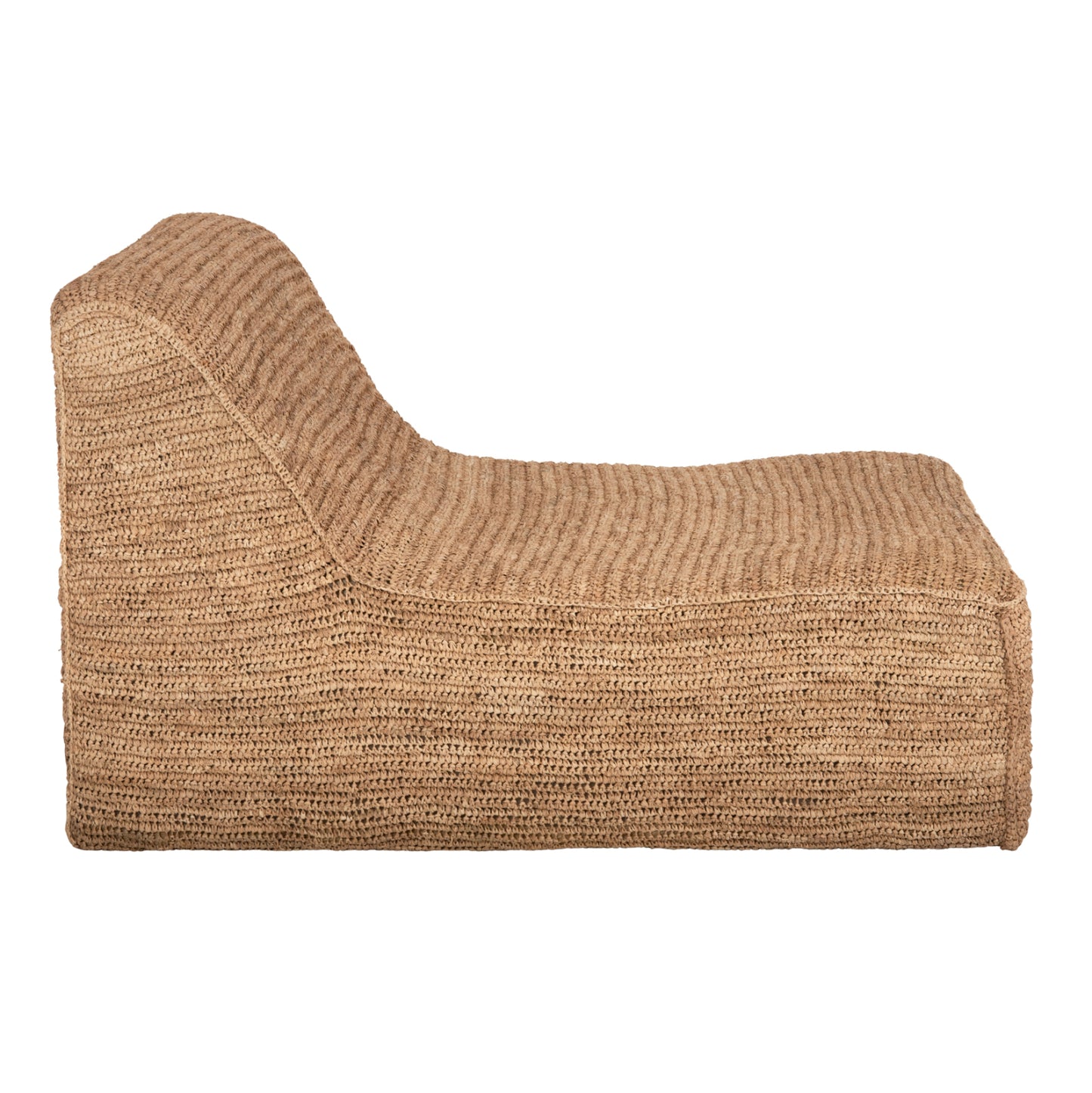 Pouf-lounger Bibloc Hm5989 Teak Wood Frame-hydrohyacinth Upholstery 84x118x73hcm.