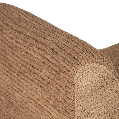 Pouf-lounger Bibloc Hm5989 Teak Wood Frame-hydrohyacinth Upholstery 84x118x73hcm.