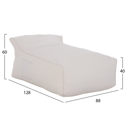 ΠΟΥΦ Zafer Hm5772.11 ΜΕ Textilene 600gr/m2 2x1 ΛΕΥΚΟ 88x128x60Υεκ