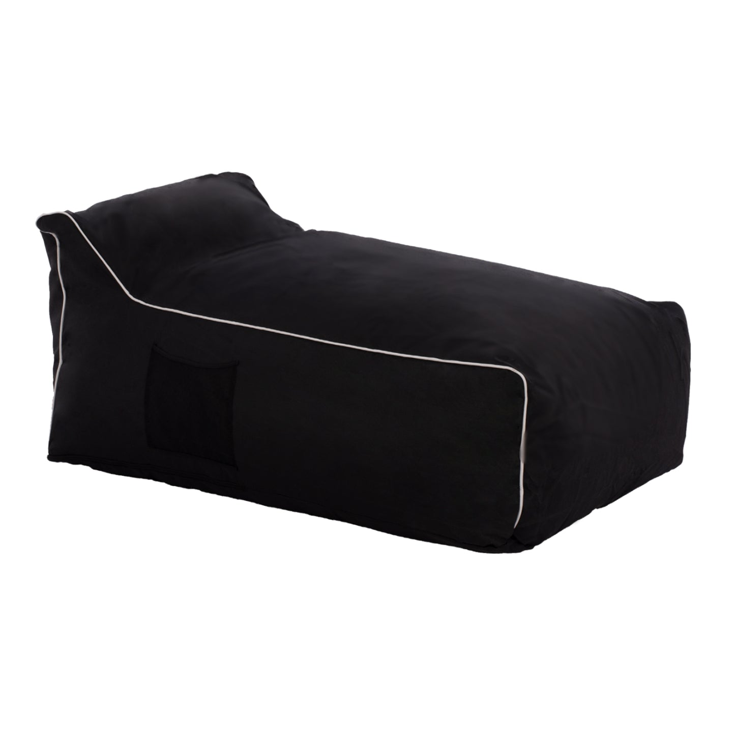 Beanbag Seat (pouf) “zafer” Hm5772.12 Textilene Fabric Black Color