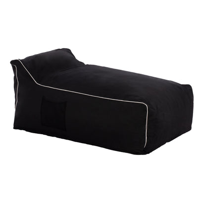 Beanbag Seat (pouf) “zafer” Hm5772.12 Textilene Fabric Black Color