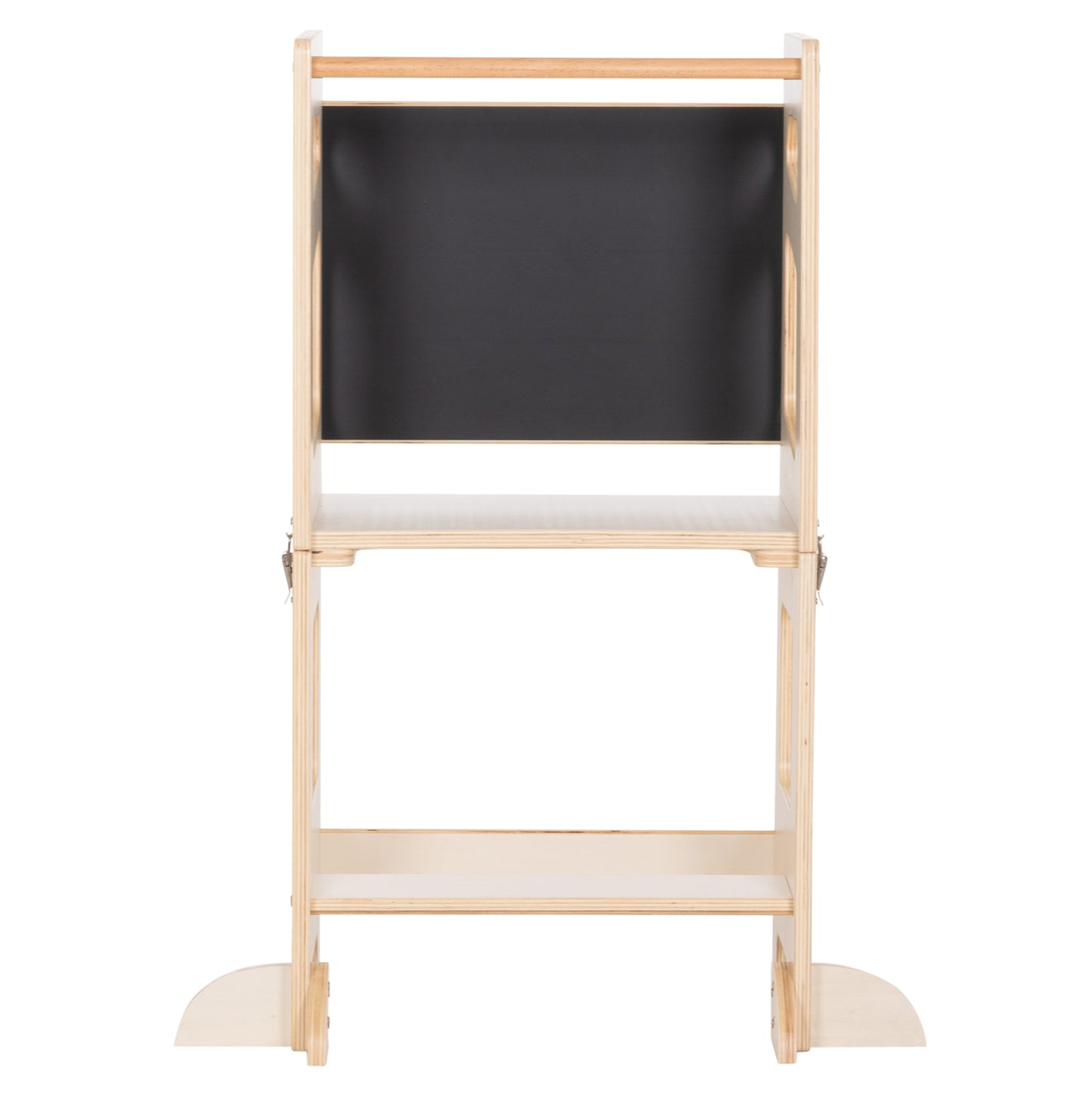 Learning Tower With Blackboard Ricki Hm18344.01 Pine Wood In Natural 43x32x84hcm