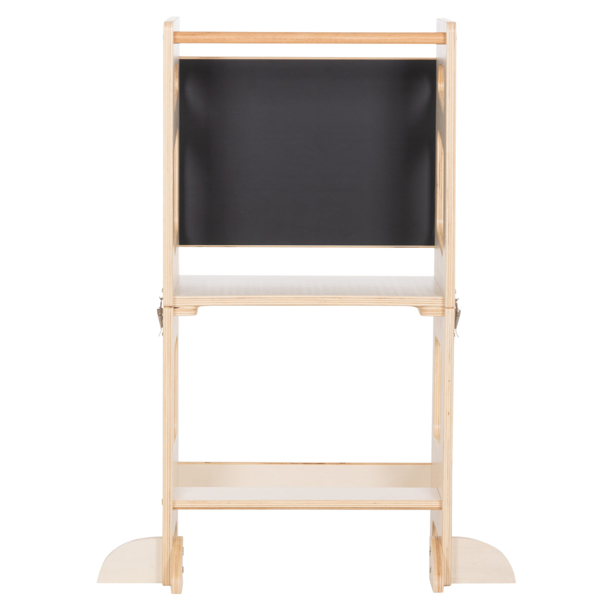 Learning Tower With Blackboard Ricki Hm18344.01 Pine Wood In Natural 43x32x84hcm