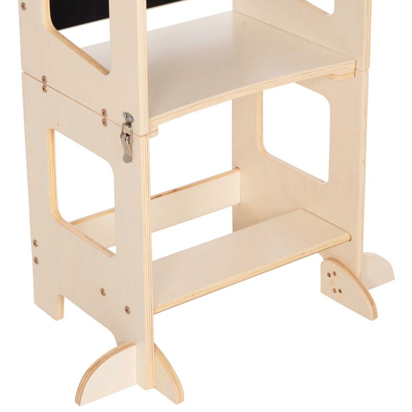 Learning Tower With Blackboard Ricki Hm18344.01 Pine Wood In Natural 43x32x84hcm
