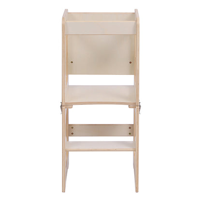 Learning Tower With Blackboard Ricki Hm18345.01 Pine Wood In Natural 37x40x84hcm