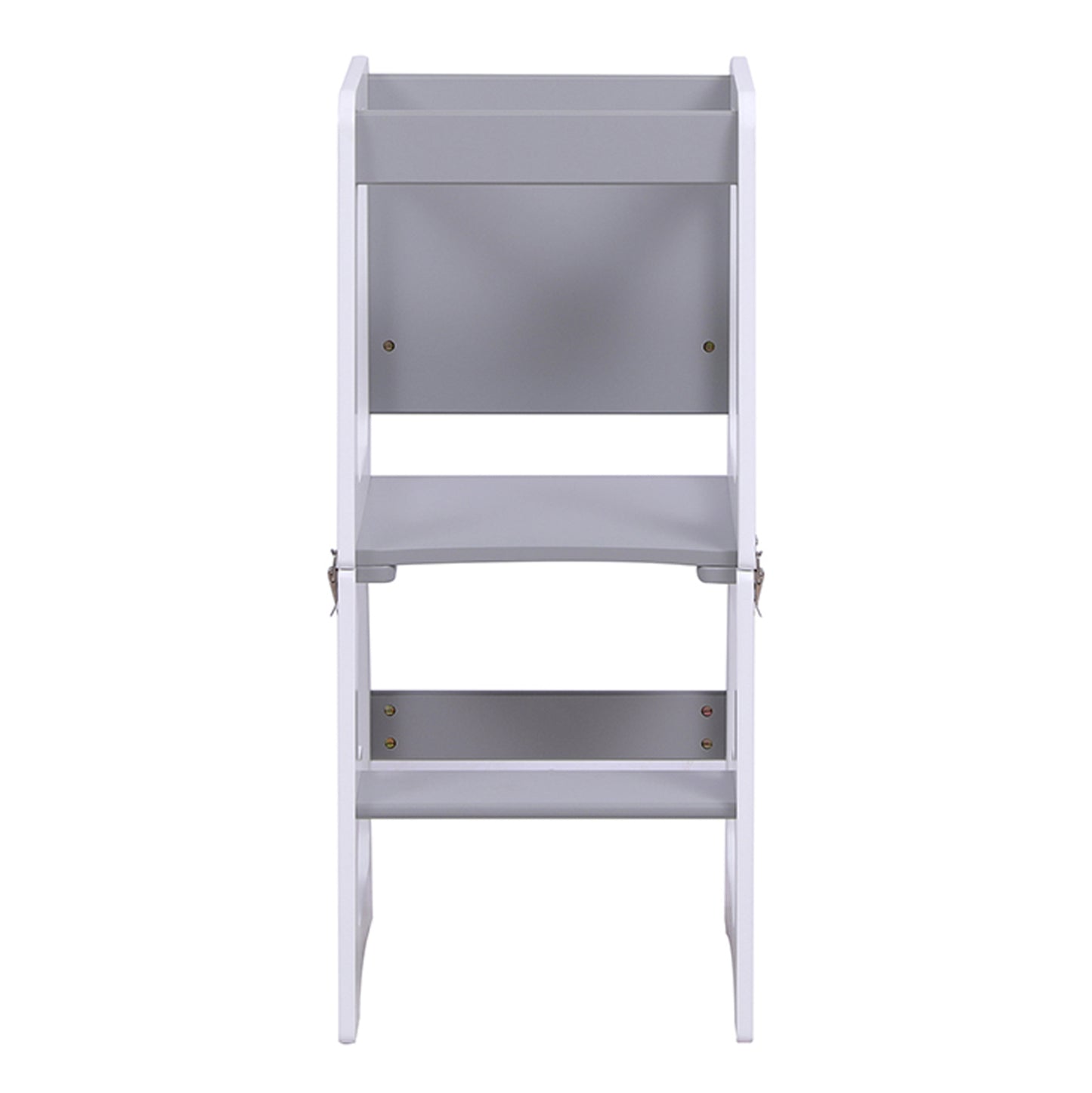 Learning Tower With Blackboard Ricki Hm18345.03 Pine Wood In White/grey 37x40x84hcm