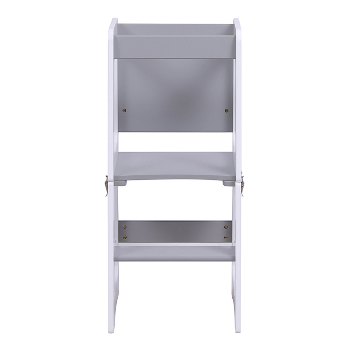 Learning Tower With Blackboard Ricki Hm18345.03 Pine Wood In White/grey 37x40x84hcm