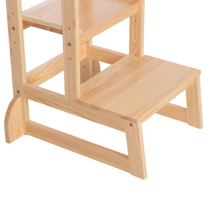 Children's Learning Tower T.montessori Pepe Hm9291.01 Pine Wood In Natural Color 55x53x90hcm.