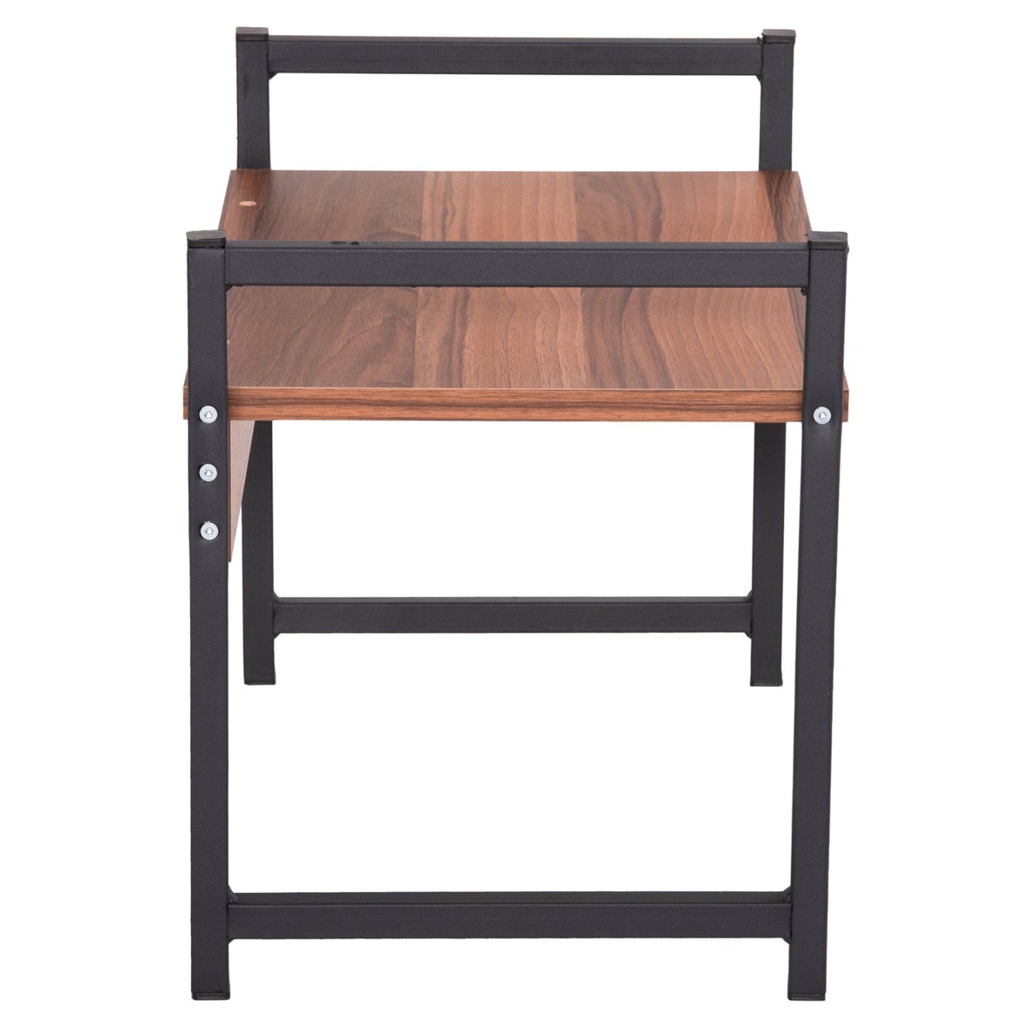 Kitchen Organizing Shelf Becko Hm18219.05 Melamine In Walnut-black Metal 54.5x35x41hcm.
