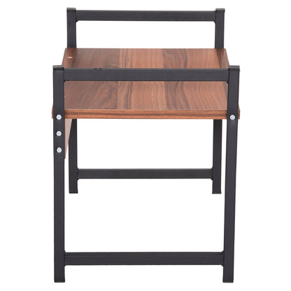 Kitchen Organizing Shelf Becko Hm18219.05 Melamine In Walnut-black Metal 54.5x35x41hcm.