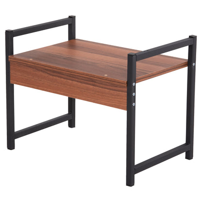 Kitchen Organizing Shelf Becko Hm18219.05 Melamine In Walnut-black Metal 54.5x35x41hcm.