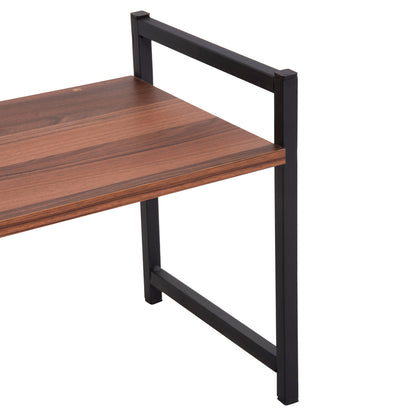 Kitchen Organizing Shelf Becko Hm18219.05 Melamine In Walnut-black Metal 54.5x35x41hcm.
