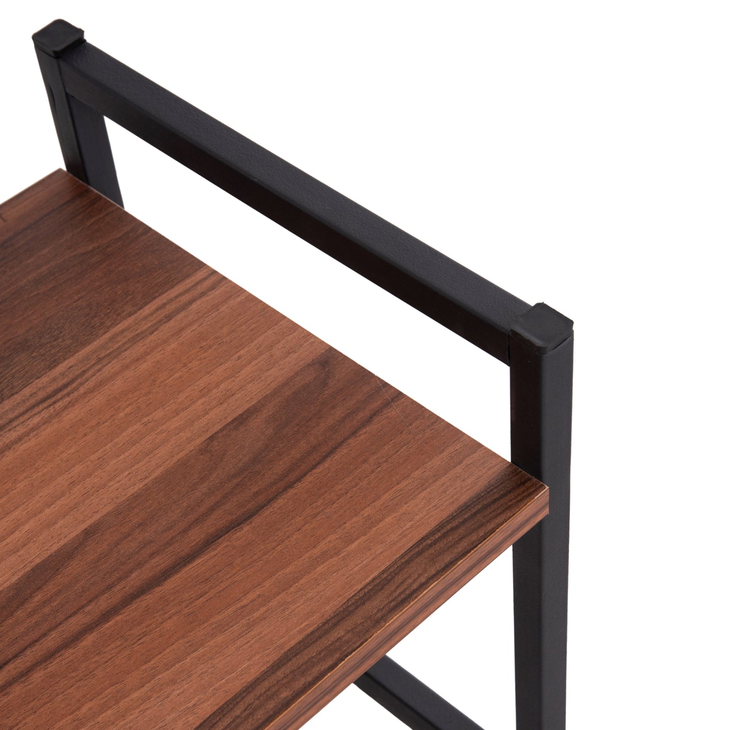 Kitchen Organizing Shelf Becko Hm18219.05 Melamine In Walnut-black Metal 54.5x35x41hcm.