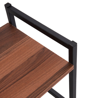 Kitchen Organizing Shelf Becko Hm18219.05 Melamine In Walnut-black Metal 54.5x35x41hcm.