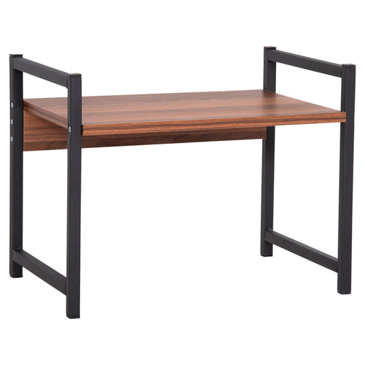 Kitchen Organizing Shelf Becko Hm18219.05 Melamine In Walnut-black Metal 54.5x35x41hcm.