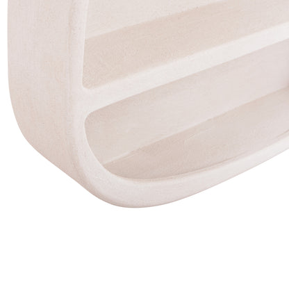 Wall Shelf Series Santorini Hm18058 Mdf In Off-white Color 95x18x100hcm.