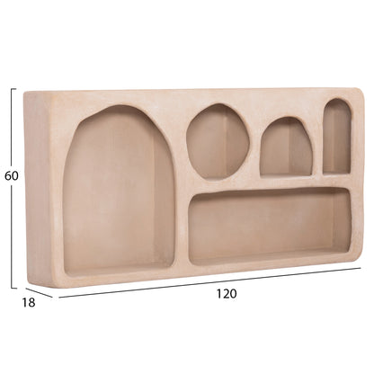 Wall Shelf Series Santorini Hm18063.02 Mdf In Brown 120x18x60hcm.