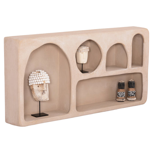 Wall Shelf Series Santorini Hm18063.02 Mdf In Brown 120x18x60hcm.