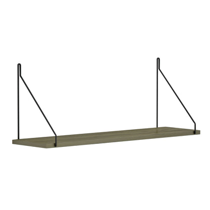 Wall Shelf Agilan Hm9183.12 Melamine In Olive Grey 72x20x27hcm.