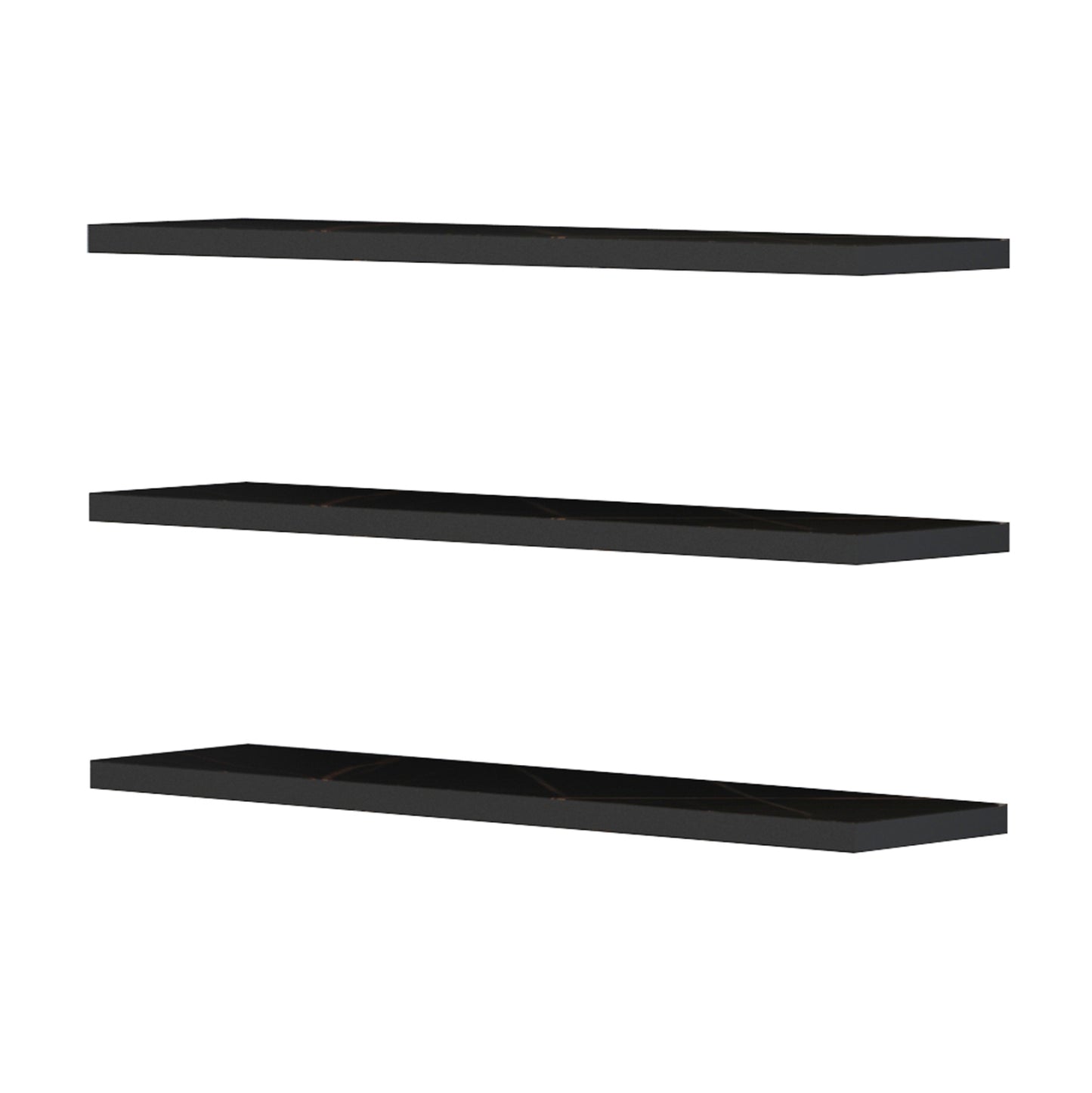 Wall Shelves Cassius Hm8966.13 Melamine In Black Marble 60x14,5 Cm.
