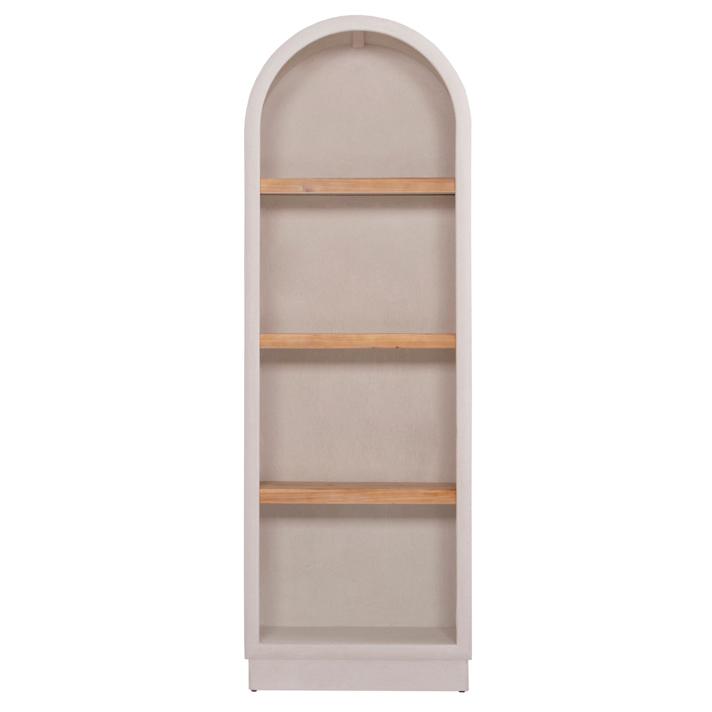 Shelf Rack Series Santorini Hm18045 Mdf In Off-white-shelves Made Of Fir Wood In Natural Color 60x38.5x179hcm.