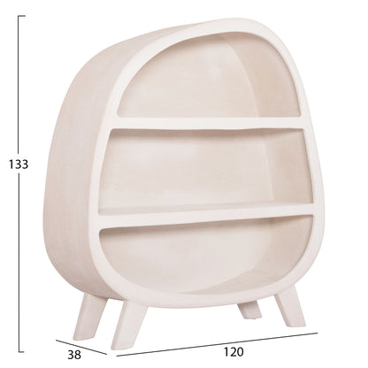 Shelves Rack Series Santorini Hm18060.01 Mdf In Off-white 120x38x133hcm.