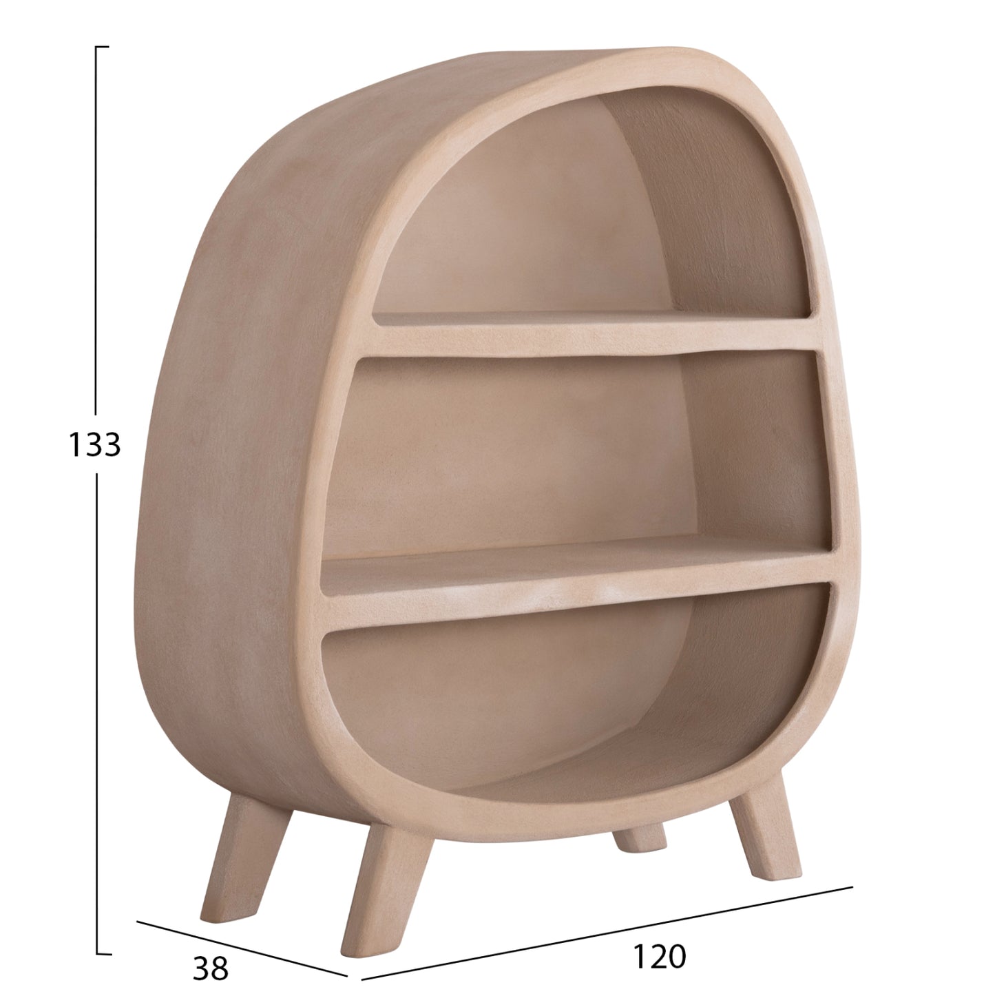 Shelves Rack Series Santorini Hm18060.02 Mdf In Brown 120x38x133hcm.