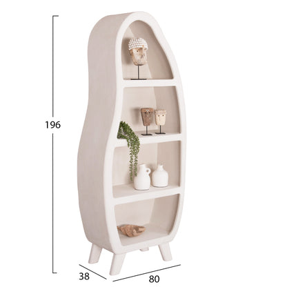 Shelf Rack Series Santorini Hm18067 Mdf In Off-white 80x38x196hcm.