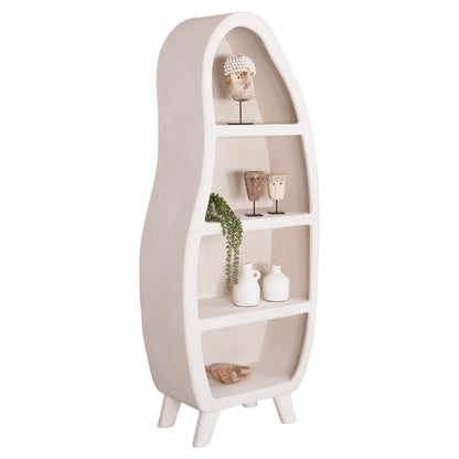 Shelf Rack Series Santorini Hm18067 Mdf In Off-white 80x38x196hcm.
