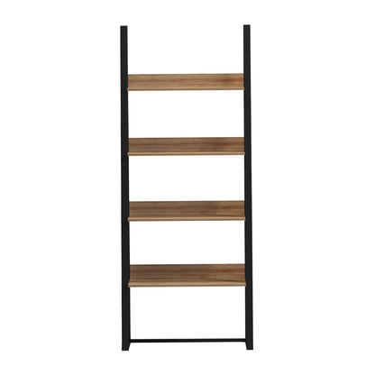 Rack Izabel Hm18376.01 Metal Frame--melamine In Oak 75x36x185hcm.