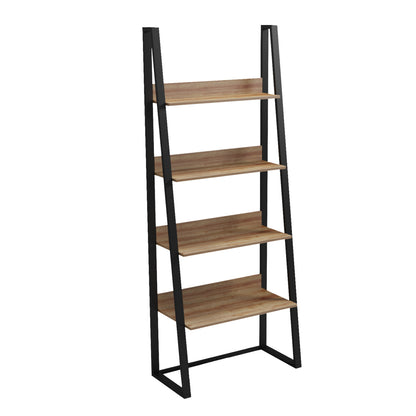 Rack Izabel Hm18376.01 Metal Frame--melamine In Oak 75x36x185hcm.