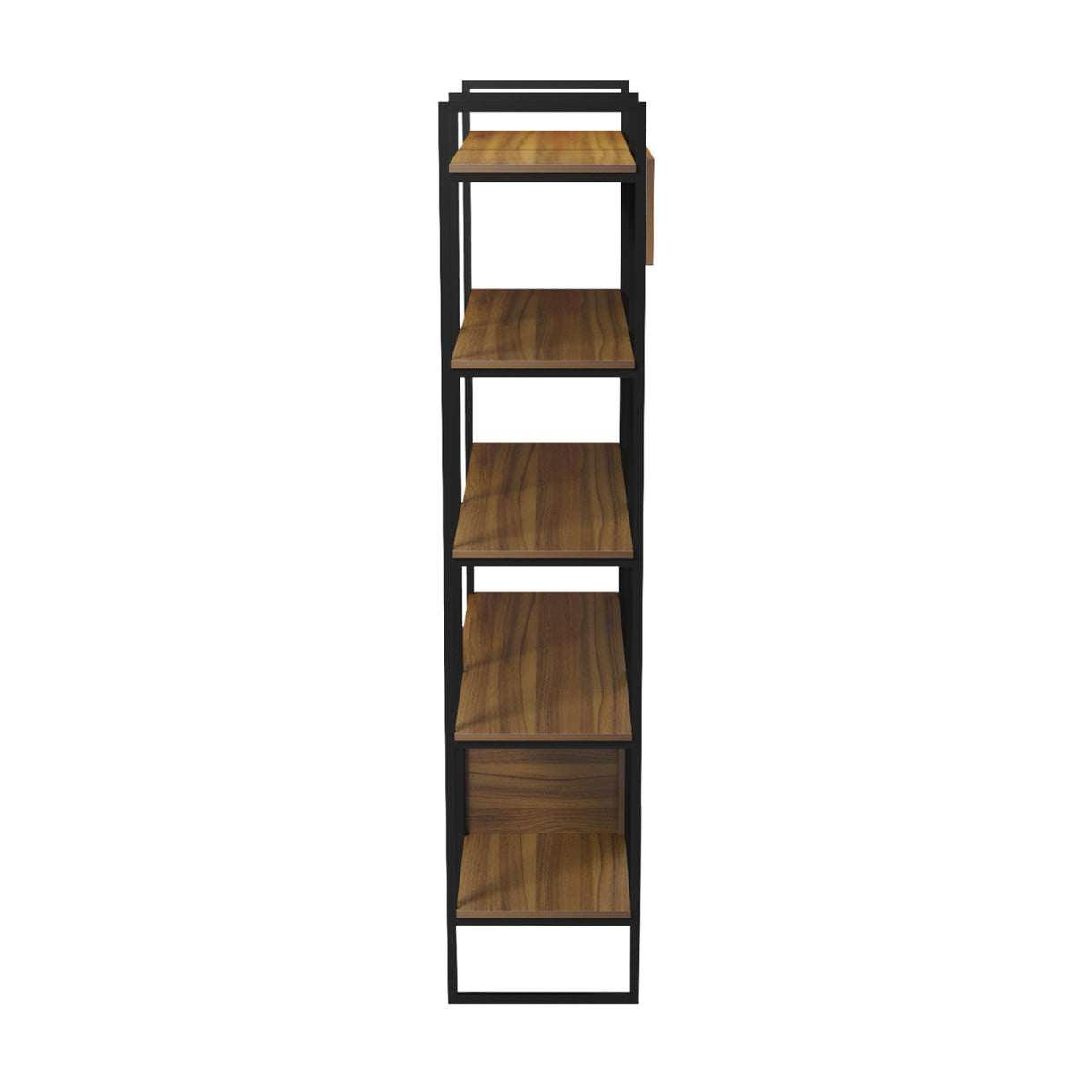Rack Nezer Hm18377.03 Metal Frame--melamine In Walnut 120x35x180hcm.