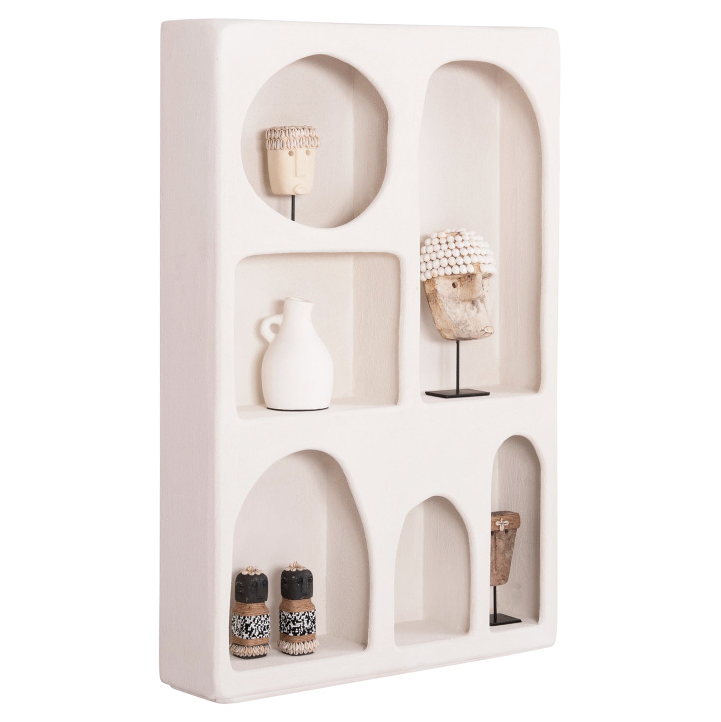 Tallboy Series Santorini Hm18059 Mdf In Off-white Color 80x18x120hcm.