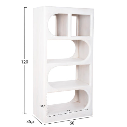 Tallboy Handyr Hm9706 Solid Mango Wood In White Color 60x35x120hcm.