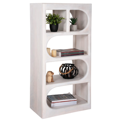 Tallboy Handyr Hm9706 Solid Mango Wood In White Color 60x35x120hcm.