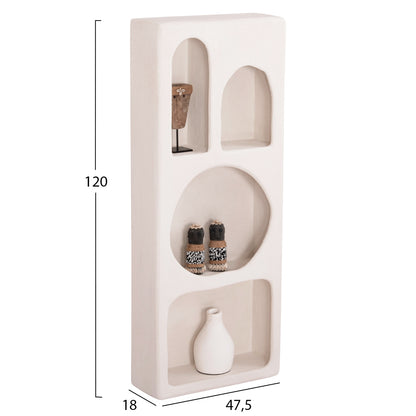 Wall Rack Series Santorini Hm18069 Mdf In Off-white Color 47,5x18x120hcm.