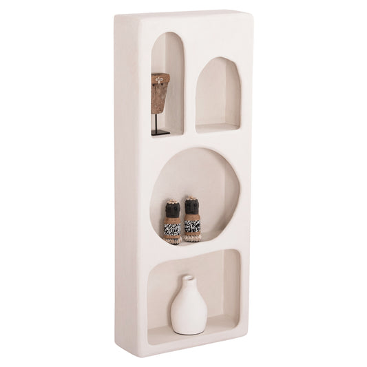 Wall Rack Series Santorini Hm18069 Mdf In Off-white Color 47,5x18x120hcm.