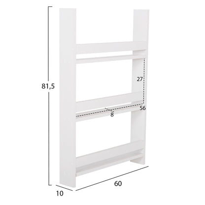 Wall Shelves Sani Hm18223.01 Melamine In White 60x10x90hcm. (3 Shelves)