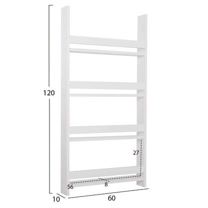 Wall Shelves Sani Hm18224.01 Melamine In White 60x10x120hcm. (4 Shelves)