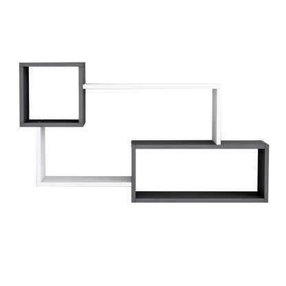 Wall Shelves Tanner Hm8948.12 Melamine In Grey-white 90,5x20x51hcm.