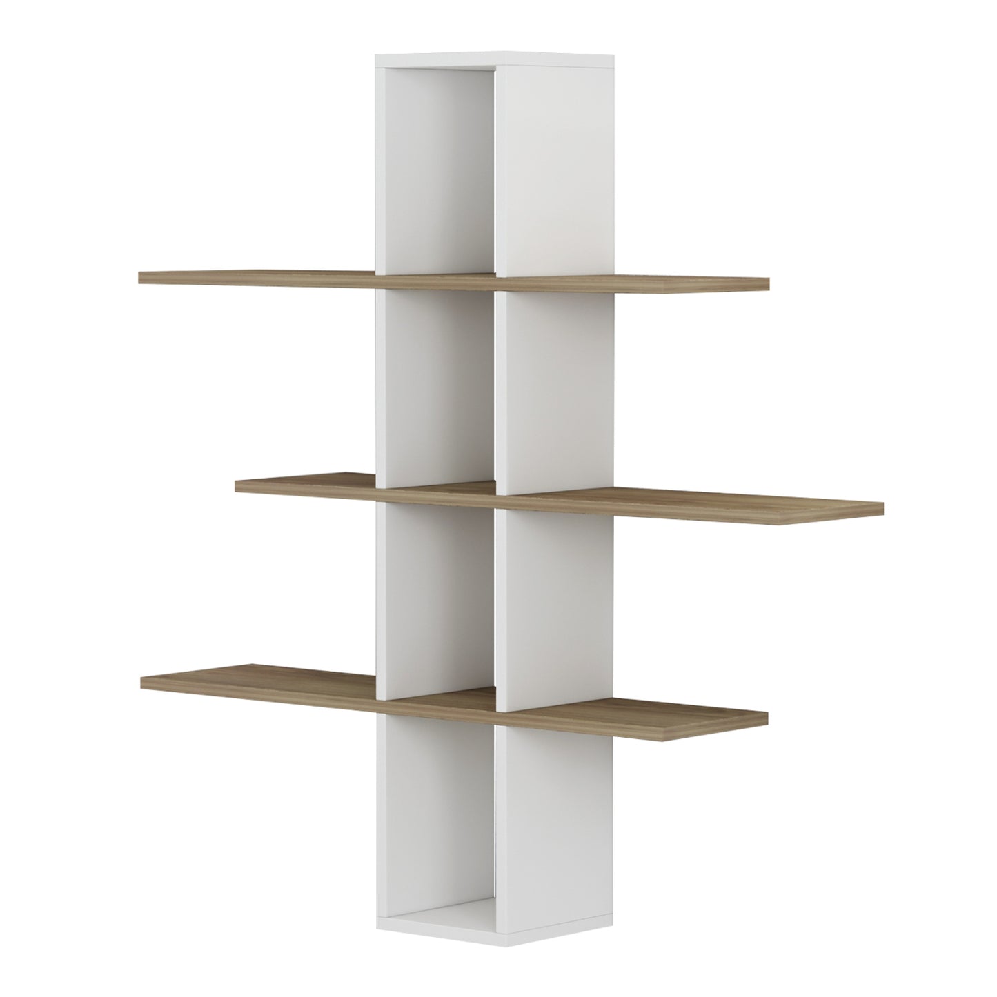 Wall Shelves Dominic Hm8976.11 Melamine In Natural-white 96x19,5x101hcm.