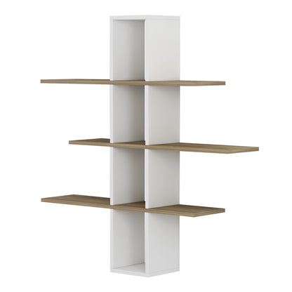 Wall Shelves Dominic Hm8976.11 Melamine In Natural-white 96x19,5x101hcm.