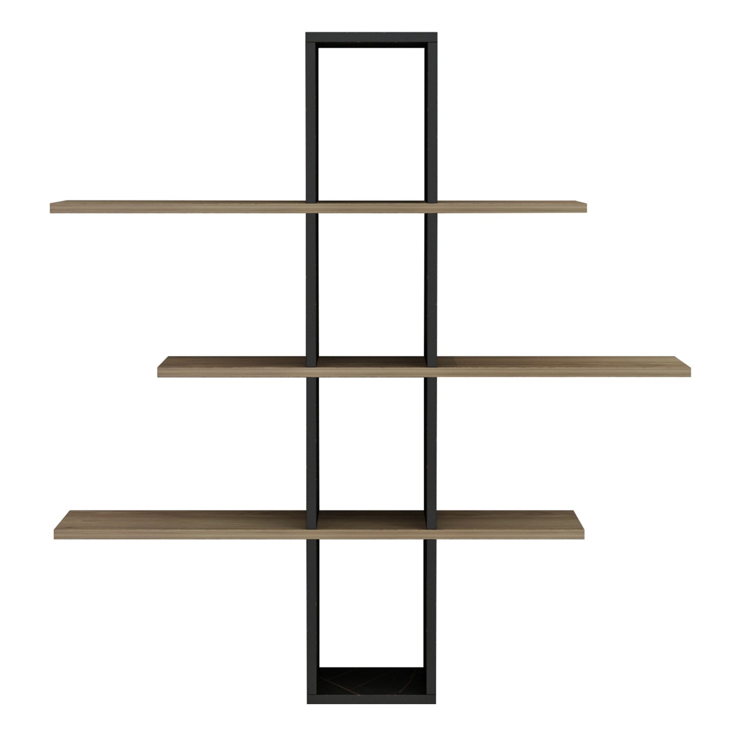 Wall Shelves Dominic Hm8976.13 Melamine In Natural-black Marble 96x19,5x101hcm.
